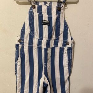 OshKosh B'gosh Striped Blue and White Overalls